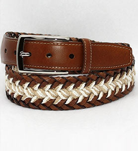 Linen and Leather Belt